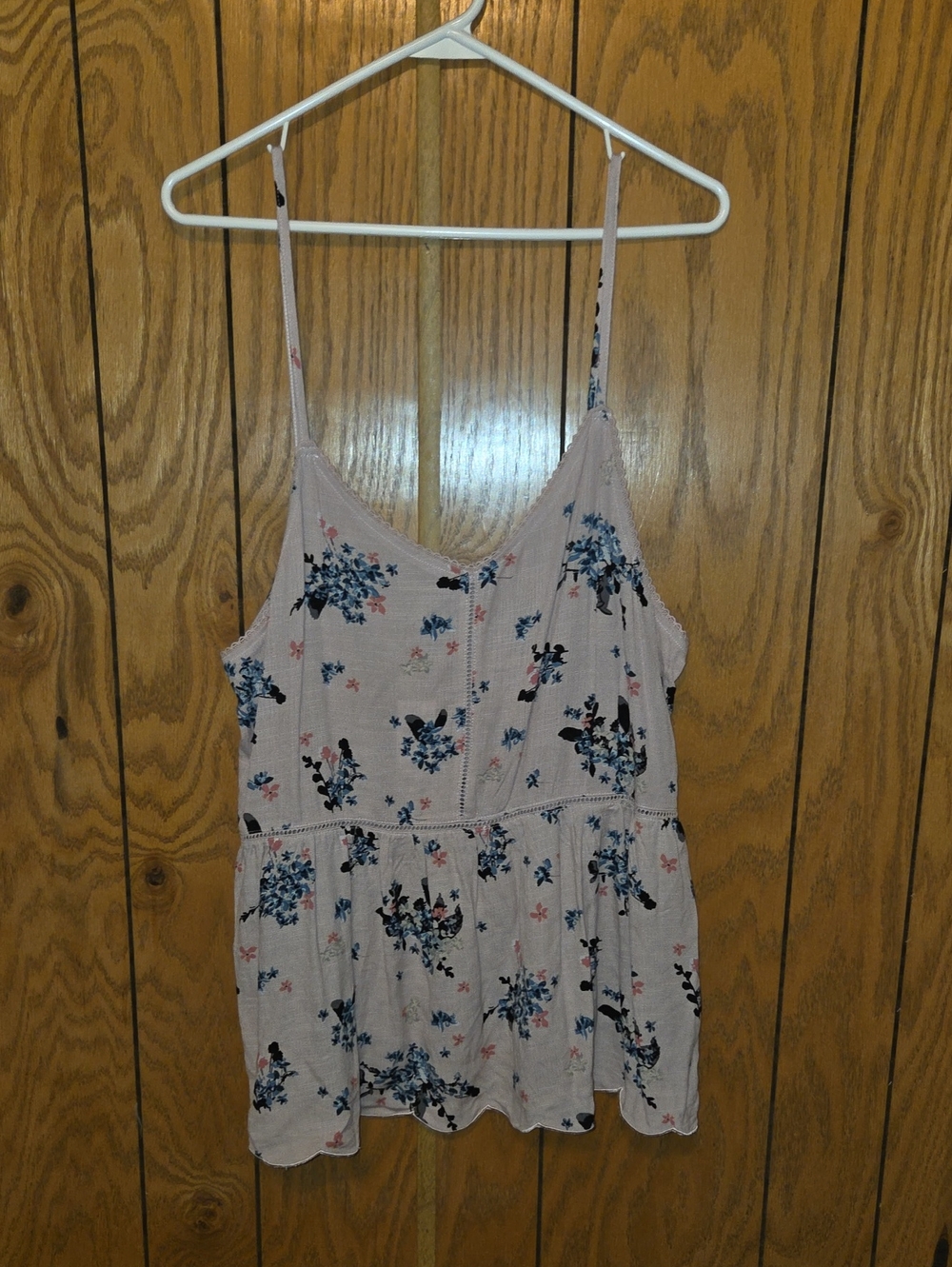 Maurices Pink Floral Spaghetti Strap Camisole